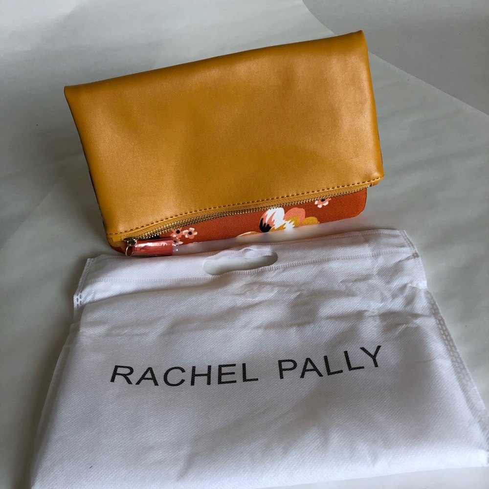 Rachel Pally reversible mustard clutch
